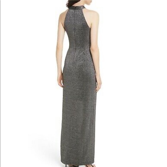 Ted Baker Black Olyvia Metallic Knit Maxi Dress - Picture 4 of 6
